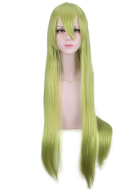 fate恩奇都grand order金绿色100cm米 长发长直发假毛cosplay假发
