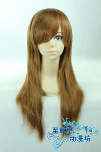 假发cosplay假毛家庭教师 碧洋琪 微卷加厚 棕色长发微卷发长直发
