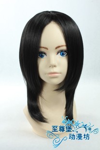 假发cosplay假毛隐王 宵风 网球网站 真田弦一郎 黑色 短发加长发