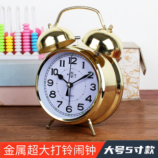 懒人起床空难户静音超大铃声学生简约小闹钟床头数字闹铃卧室夜灯