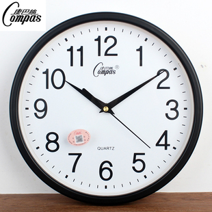 康巴丝挂钟静音钟客厅简约数卧室厅石英钟通用厨房圆形时钟轻钟表