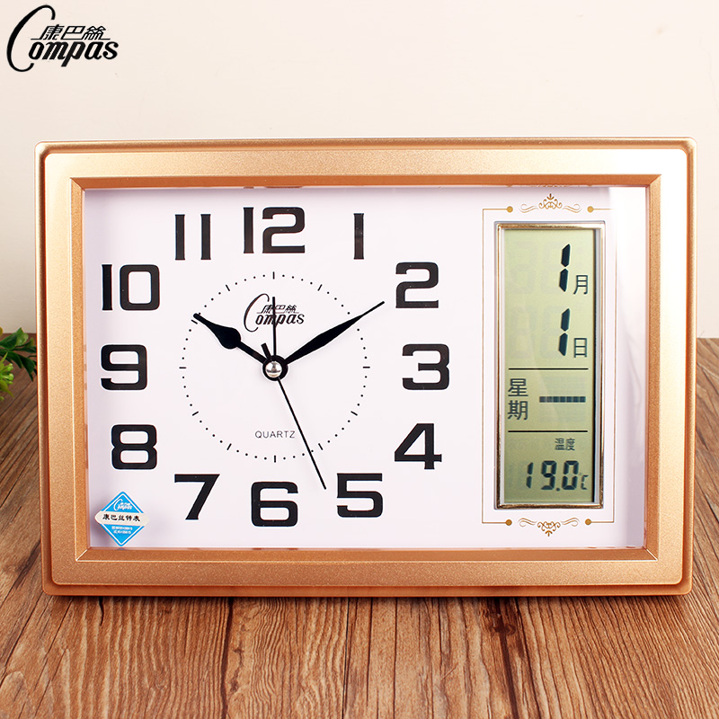 康巴丝闹钟led数码万年历桌摆