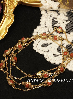 瑙黄蜂印度鎏金手工项链