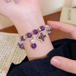 《紫霞仙子》魔盒潘朵拉四叶草吊坠手链女轻奢复古时尚手串姐妹链