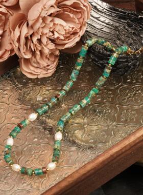 新中式绿松石项链女轻奢小众设计