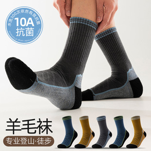 美利奴羊毛登山徒步袜男士春夏薄款运动袜男女款中筒户外跑步袜子