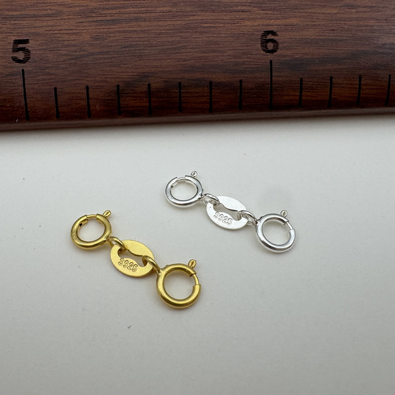 双扣弹簧扣S925纯银项链断了修复