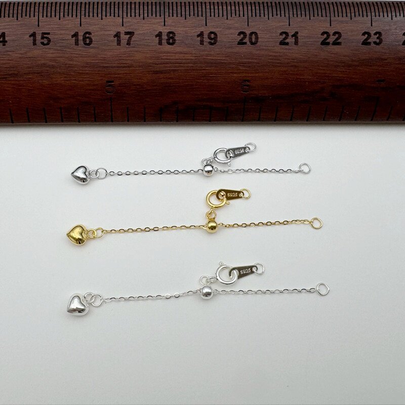 S925纯银项链可调节扣定位扣链尾