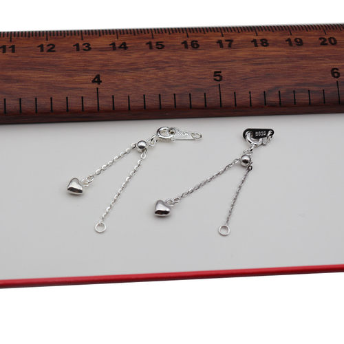 S925纯银项链可调节扣定位扣链尾