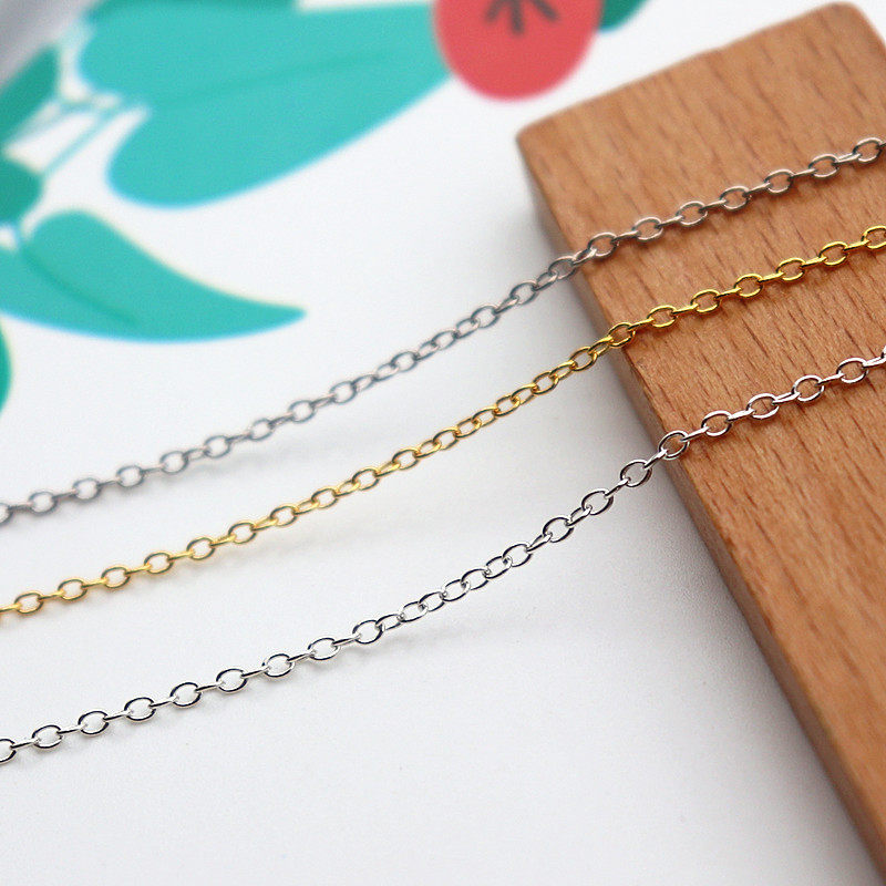 1M S  CROSS CHAIN LOOSE CHAIN CHAIN BASE MATERIAL DIY NECKLACE HANDMADE EAR CHAIN ALLERGY RESISTANT