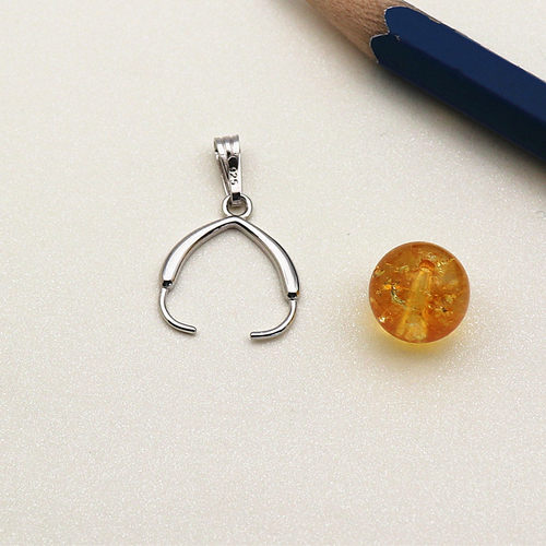 吊坠扣路路通夹扣简约S925纯银