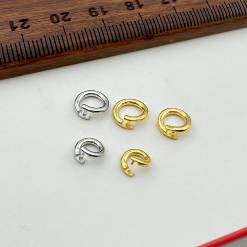 S925纯银开口卡圈diy吊坠连接