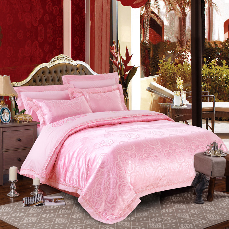 四件套床盖夹棉加厚提花婚庆床品套件加大1.8床送空调被皮革包装,床上用品,床品套件/四件套/多件套,淘宝优惠券,粉丝福利购,淘宝优惠卷