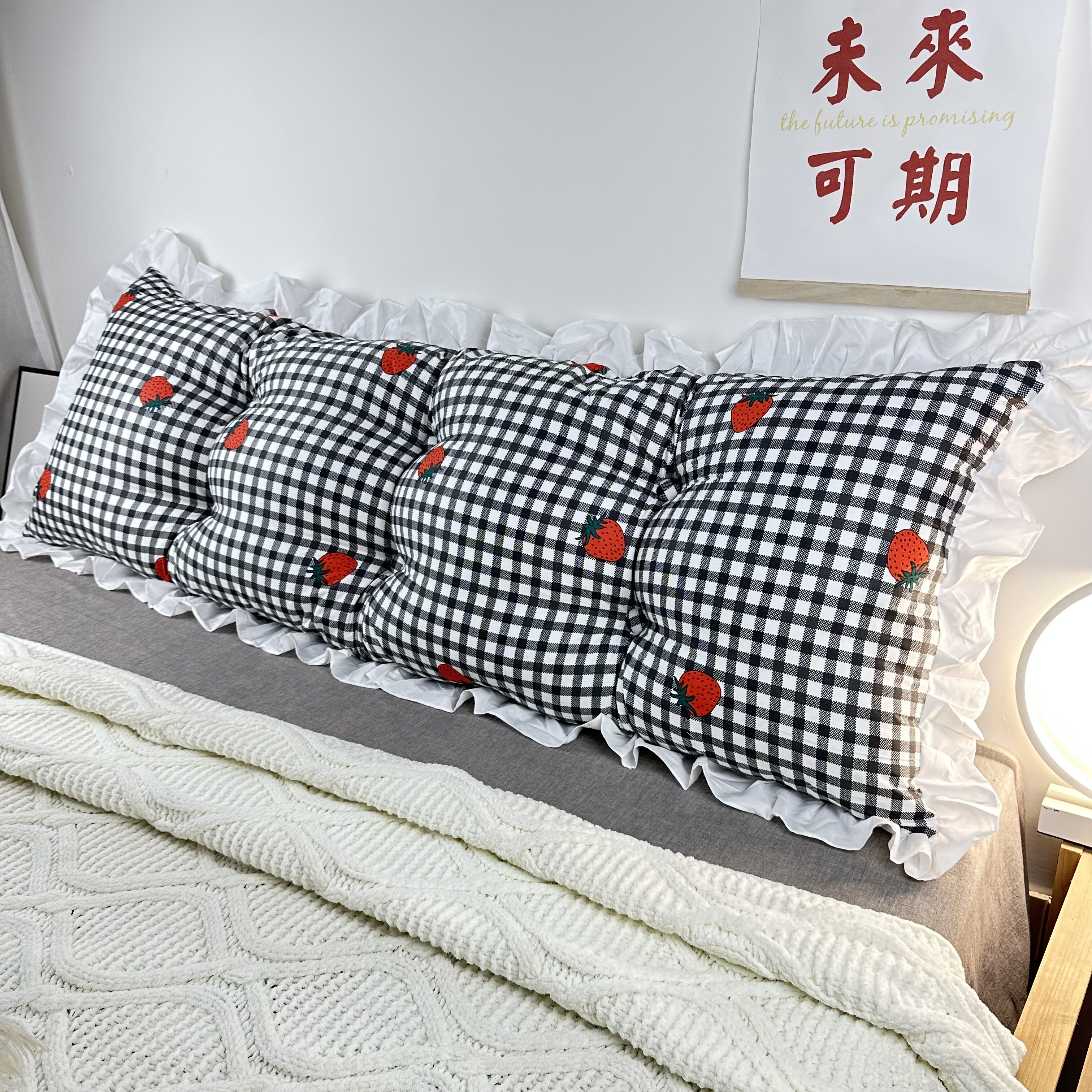 韩版全棉大靠垫 双人床软靠包沙发长靠背垫床床头软包公主含芯,居家布艺,床头靠垫,淘宝优惠券,粉丝福利购,淘宝优惠卷