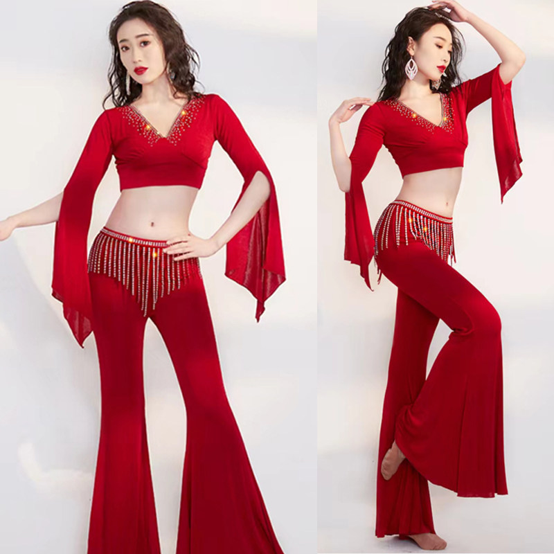 2025春秋新款肚皮舞练功服裤装东方舞表演服装女初学者班服练习服
