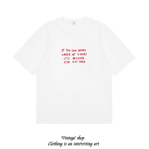 IF YOU SEE NIPPLES UNDER MY TSHIRT趣味恶搞短袖t恤个性tee男女