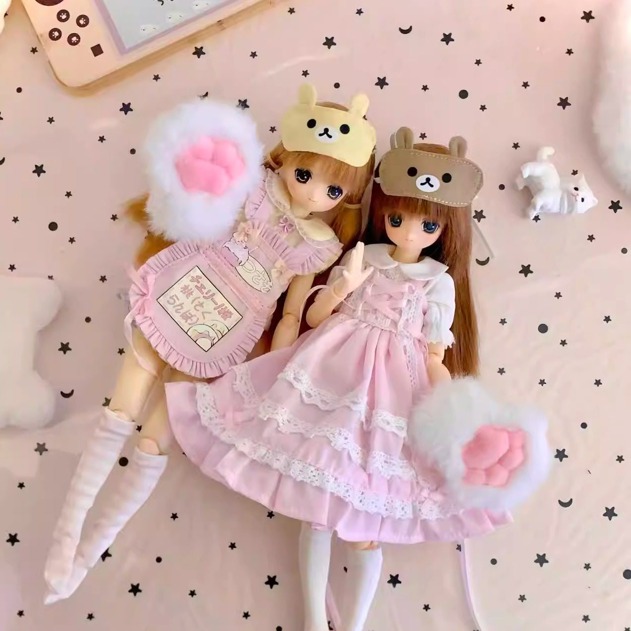 bjd小六尺寸 azone6分 ob22 ob24 Blythe 光魇 轻松熊眼罩,模玩/动漫/周边/娃圈三坑/桌游,OB娃衣,淘宝优惠券,粉丝福利购,淘宝优惠卷