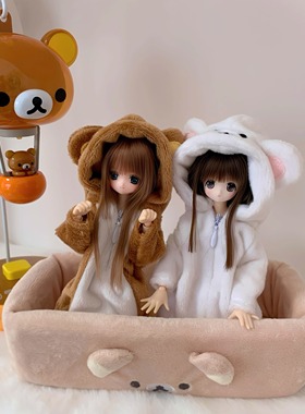 azone6分 ob22 ob24娃衣 blythe 手作轻松熊连体衣