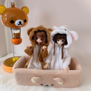 azone6分 ob22 ob24娃衣 blythe 手作轻松熊连体衣