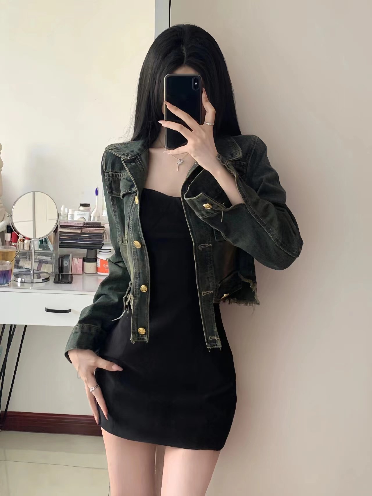 复古水洗短款牛仔外套女秋新款辣妹设计感修身显瘦百搭小个子上衣