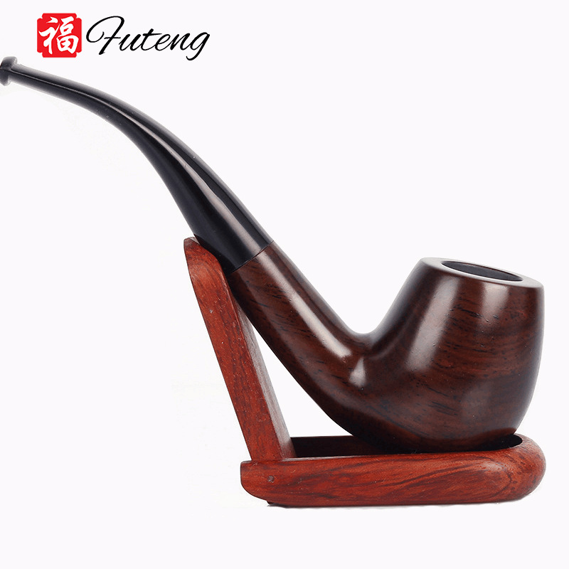 Manual Ebony Pipe Curved Handle Cigarette Holder Smoking Set ZIPPO/瑞士军刀/眼镜 烟斗 原图主图