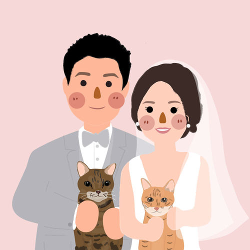 搞怪抽象手绘卡通头像设计宠物