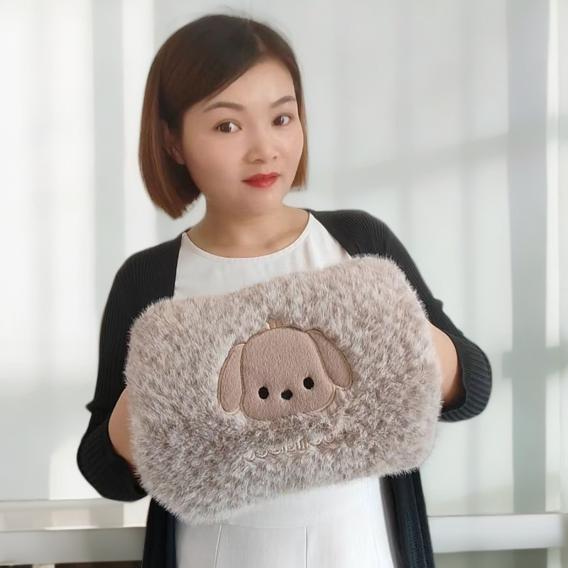 可爱水貂绒热水袋暖手暖肚子护腰