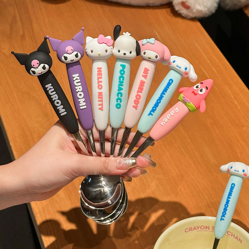 304不锈钢小勺叉餐具可爱三丽鸥