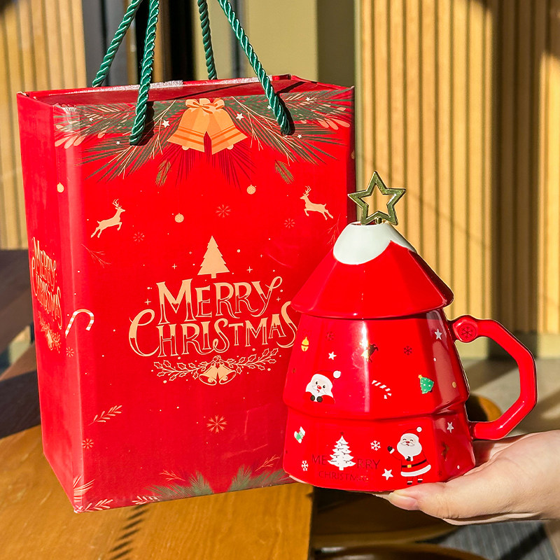 圣诞节礼物创意圣诞树陶瓷马克杯
