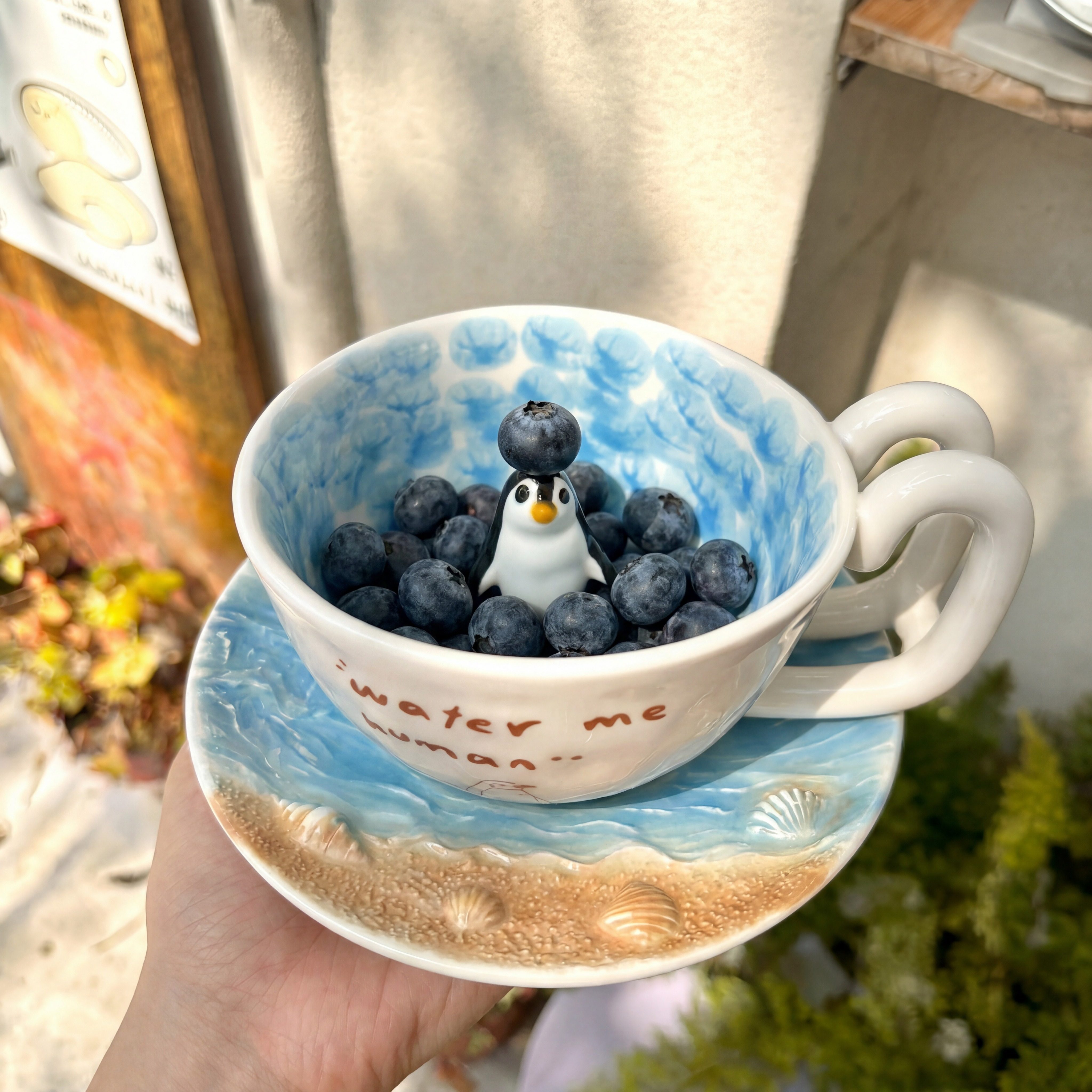 海豹泡澡杯子可爱高颜值陶瓷水杯