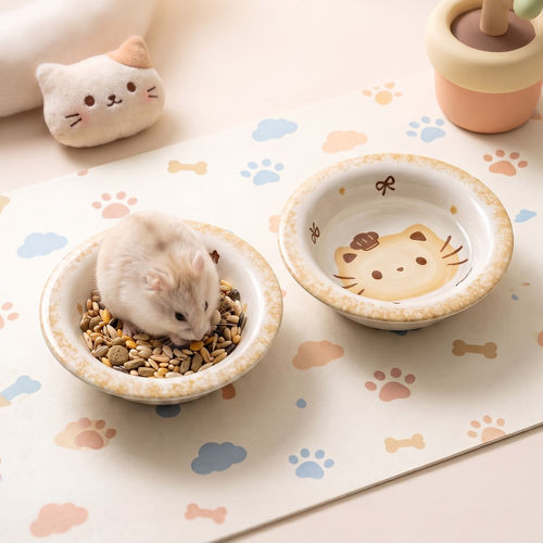 仓鼠陶瓷碗可爱虎皮鹦鹉食盆用品
