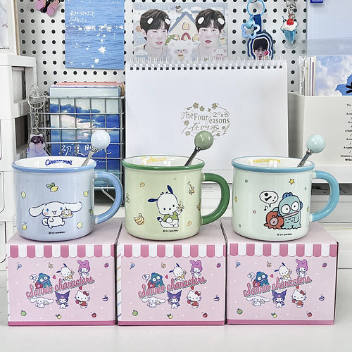 陶瓷可爱女生正版联名马克杯