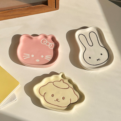 可爱卡通4寸小碟子猫咪调料碟子