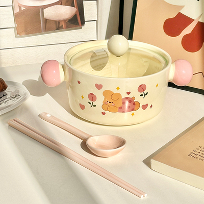 可爱小兔面碗泡面碗学生宿舍家用