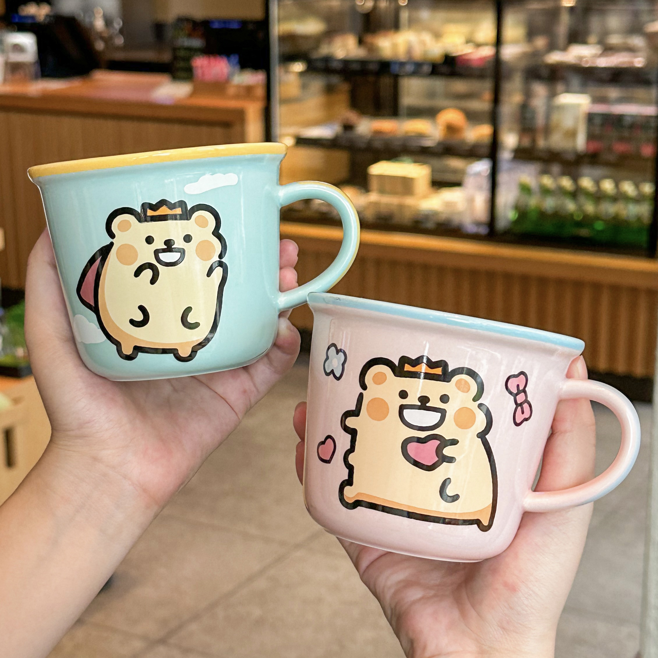 可爱小熊虫刻度牛奶杯高颜值水杯
