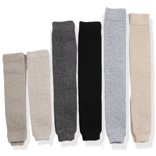 羊绒短护腿小护膝袜套男女骑行秋冬季 防滑防寒无痕纯色针织保暖