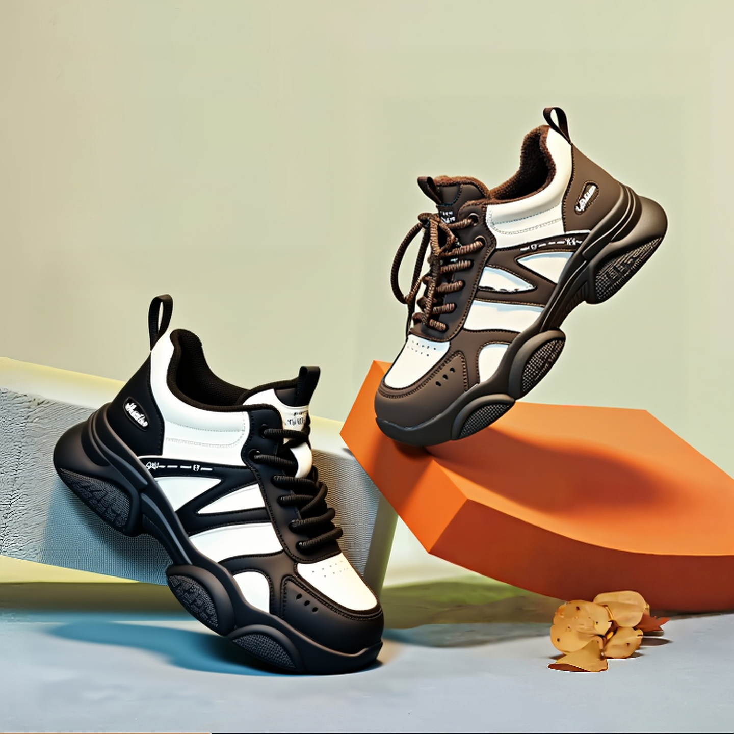 加绒大码女鞋41—43高帮老爹鞋