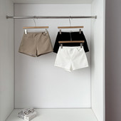 百搭短裤 韩系时尚 显腿长提臀修身 女春夏季 极简风低腰纯色A字短裤