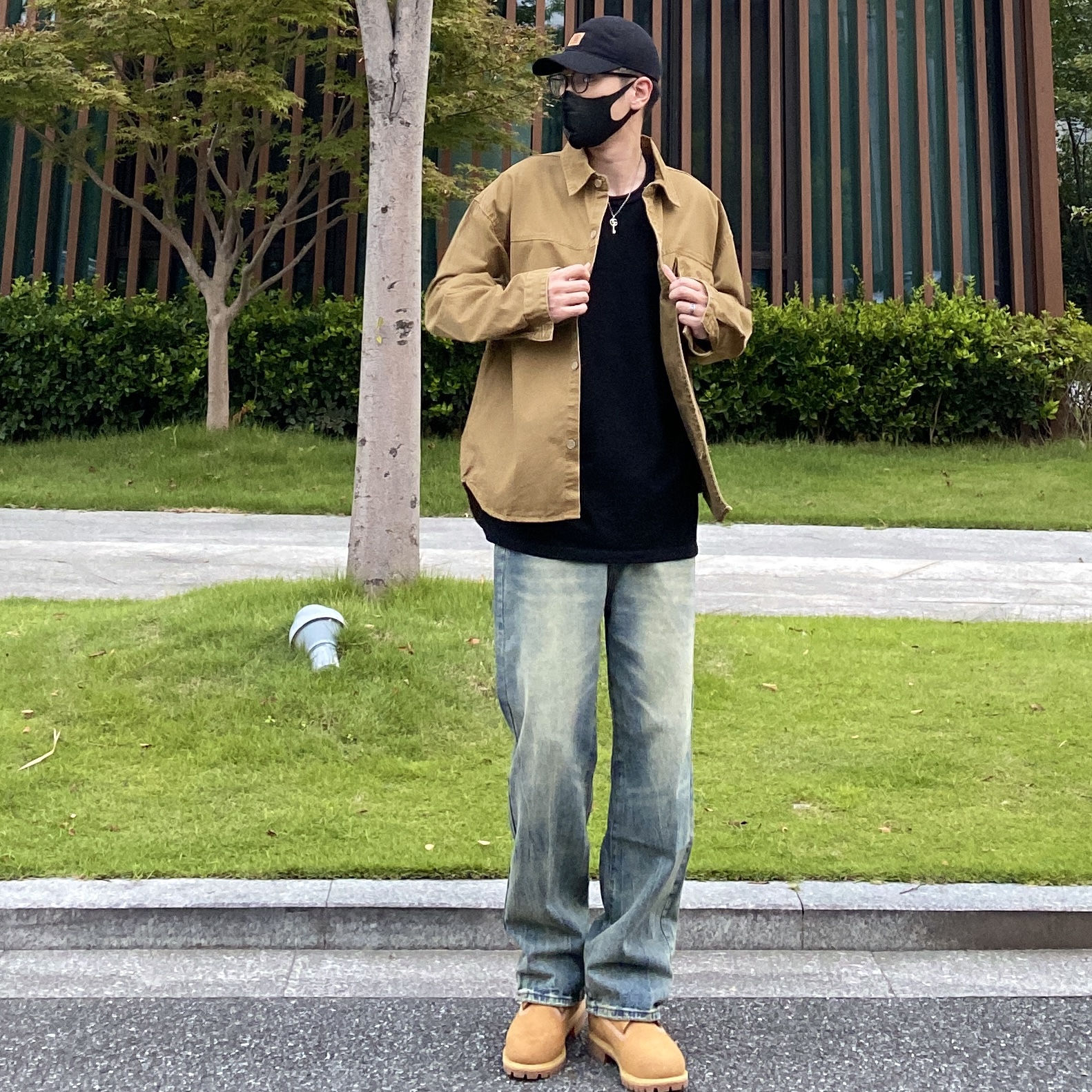 美式水洗宽松牛仔裤NICELILI