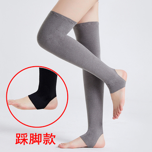 过膝加长袜护膝保暖德绒老寒腿薄款 护腿袜套护小腿夏季 踩脚长筒套