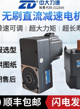 ZD中大24V220V直流无刷减速电机微型48V恒扭矩无刷电动机减速马达