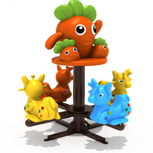 旋转木马游乐设备户外儿童转马幼儿园室内转椅玩具大型游乐场摇马