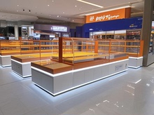 面包柜面包展示中岛柜弧形玻璃蛋糕店模型展示柜烘培边柜商用货架