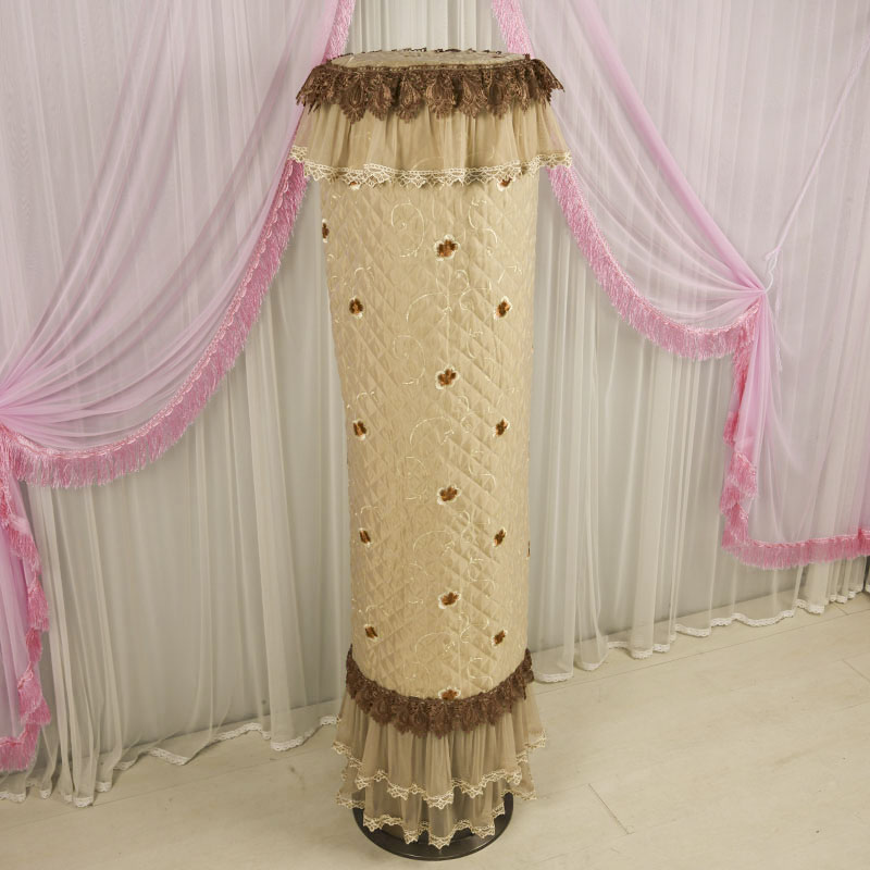 空调罩套柜机圆形圆柱格力客厅布艺蕾丝防尘罩子立式盖布定制包邮