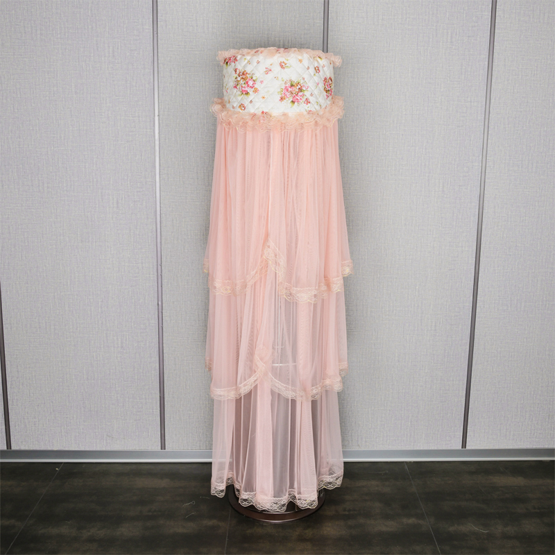 包邮蕾丝布艺立柱立式柜机空调罩套田园圆形 圆柱防尘罩 定制尺寸