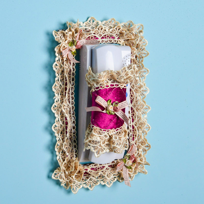 蕾丝对讲门铃套室内可视电话罩套