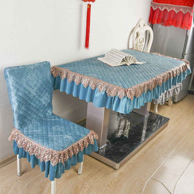 新款餐桌椅子套罩现代布艺家用长方形餐椅垫椅套餐桌套装定制包邮