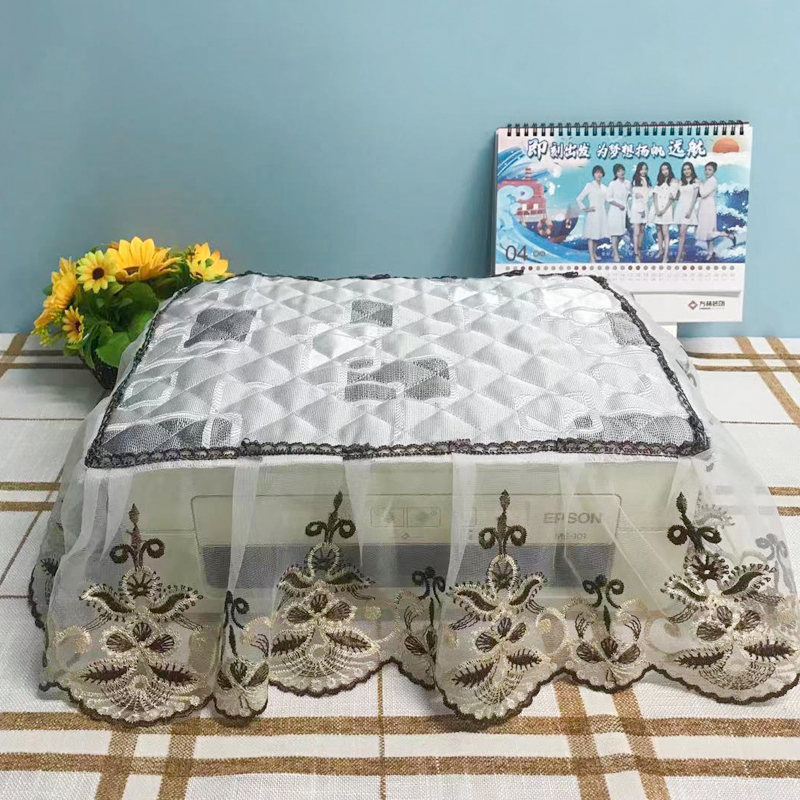 蕾丝罩欧式定做灰色盖布