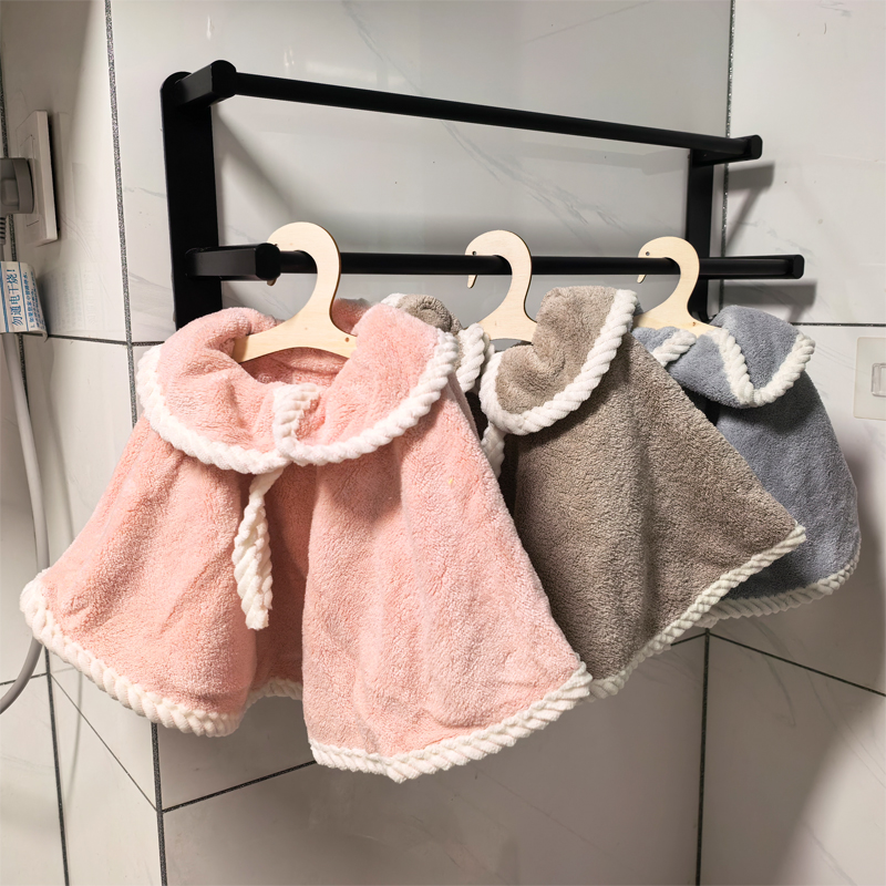 简约现代空气炸锅防尘罩多用盖巾珊瑚绒挂式擦手巾电饭破壁机粉色