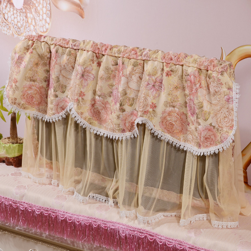 新品蕾丝布艺液晶电视机挂式座式通用盖布开机不取防尘罩定制包邮